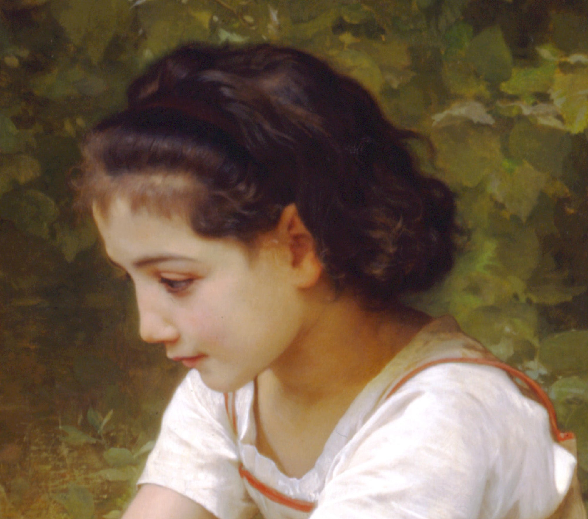 William-Adolphe Bouguereau, Old Masters Figure Print : The Nut Gatherers - GalleryThane.com