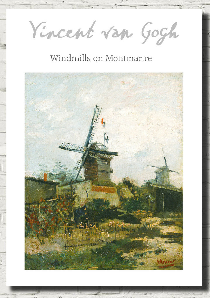 Vincent Van Gogh Exhibition Poster, Windmills on Montmartre