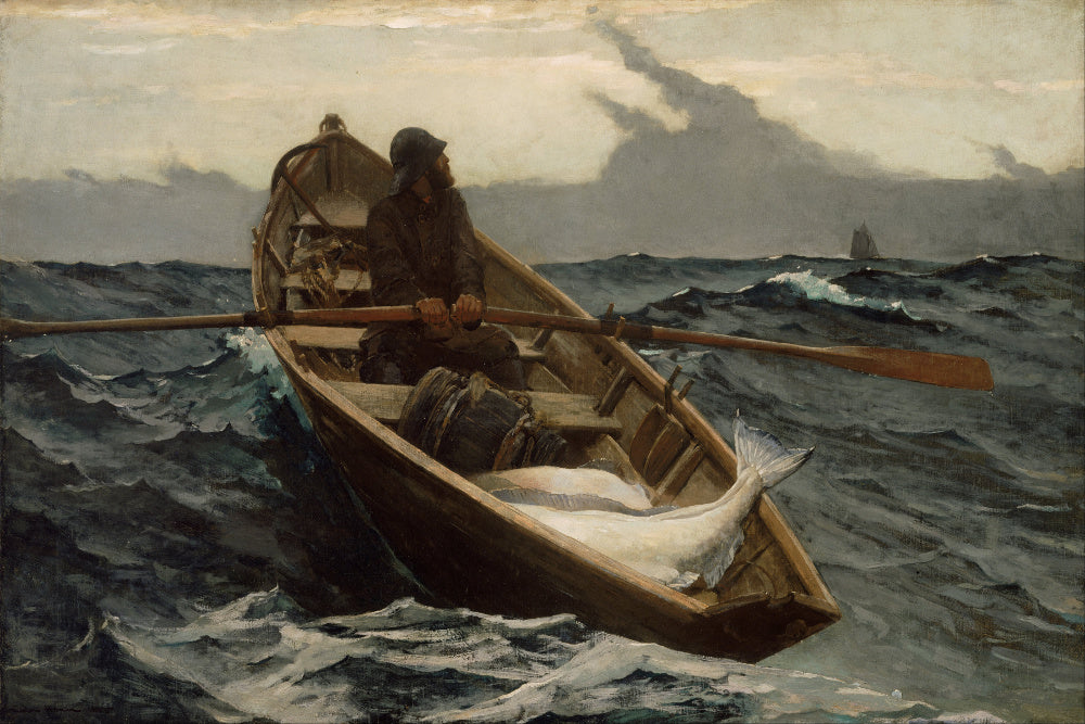 Winslow Homer Fine Art Print, Rowing Boat, Seascape