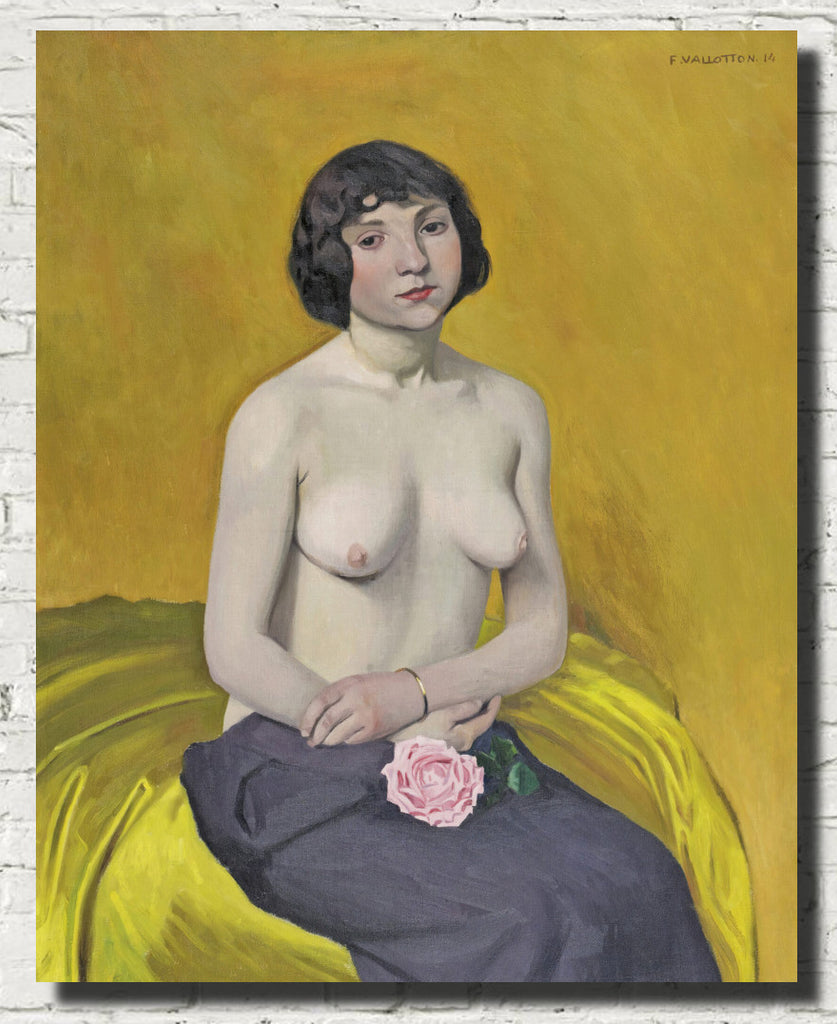 Woman With Rose, Félix Vallotton Fine Art Print