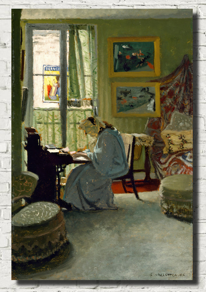 Woman Writing in an Interior, Félix Vallotton