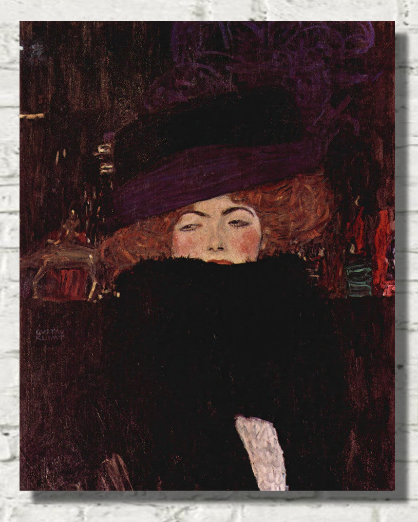 Gustav Klimt, Lady with Hat and Feather Boa