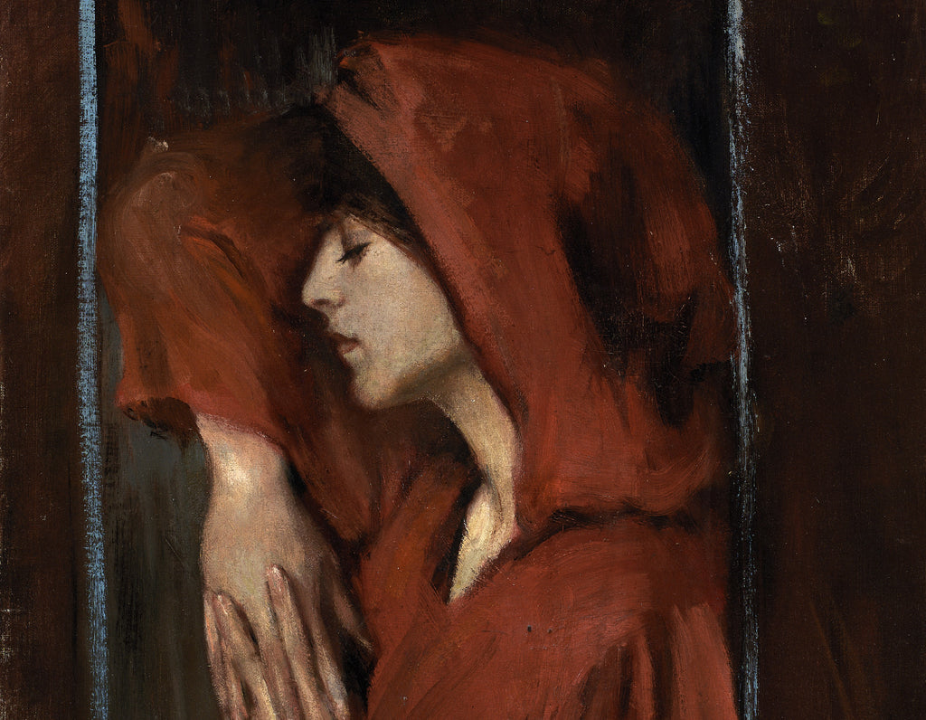 Woman with Red Hood, Alice Pike Barney Fine Art Print