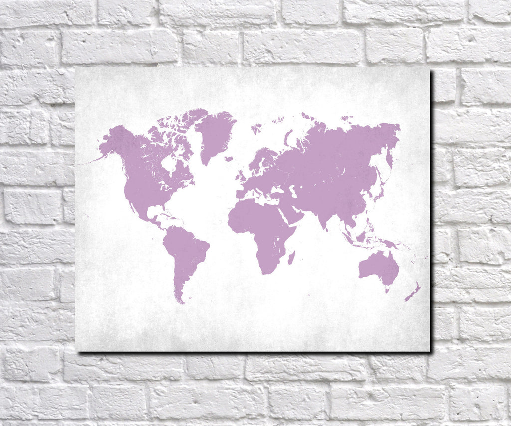 World Map Print Outline Wall Map