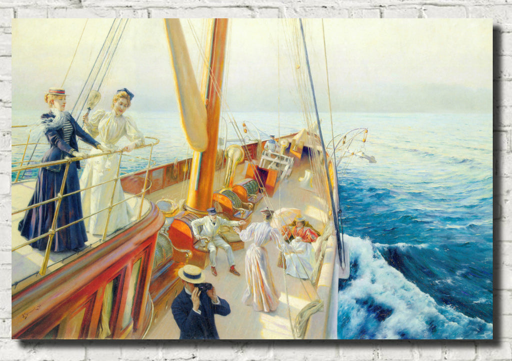 Julius LeBlanc Stewart Fine Art Print, Yachting the Mediterranean
