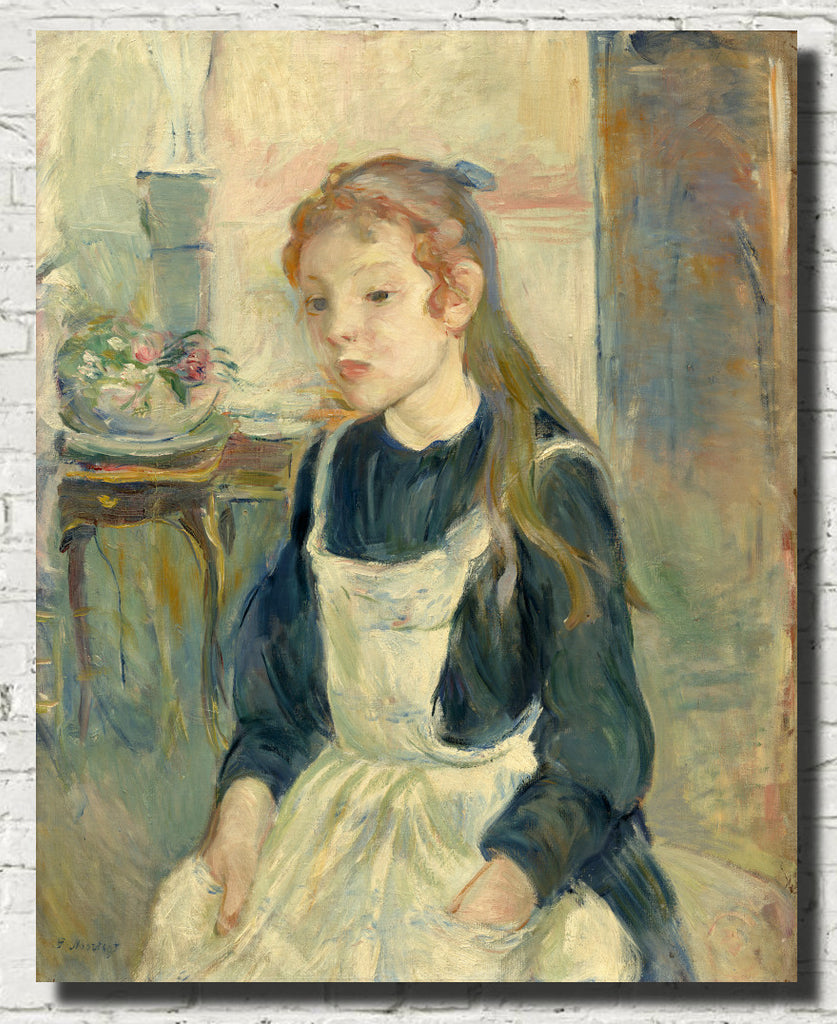 Berthe Morisot, French Fine Art Print : Young Girl With an Apron