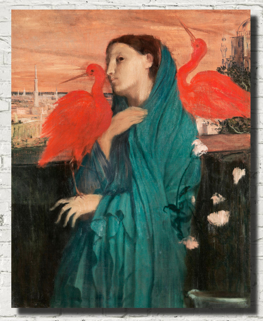 Edgar Degas, Fine Art Print : Young Woman with Ibis