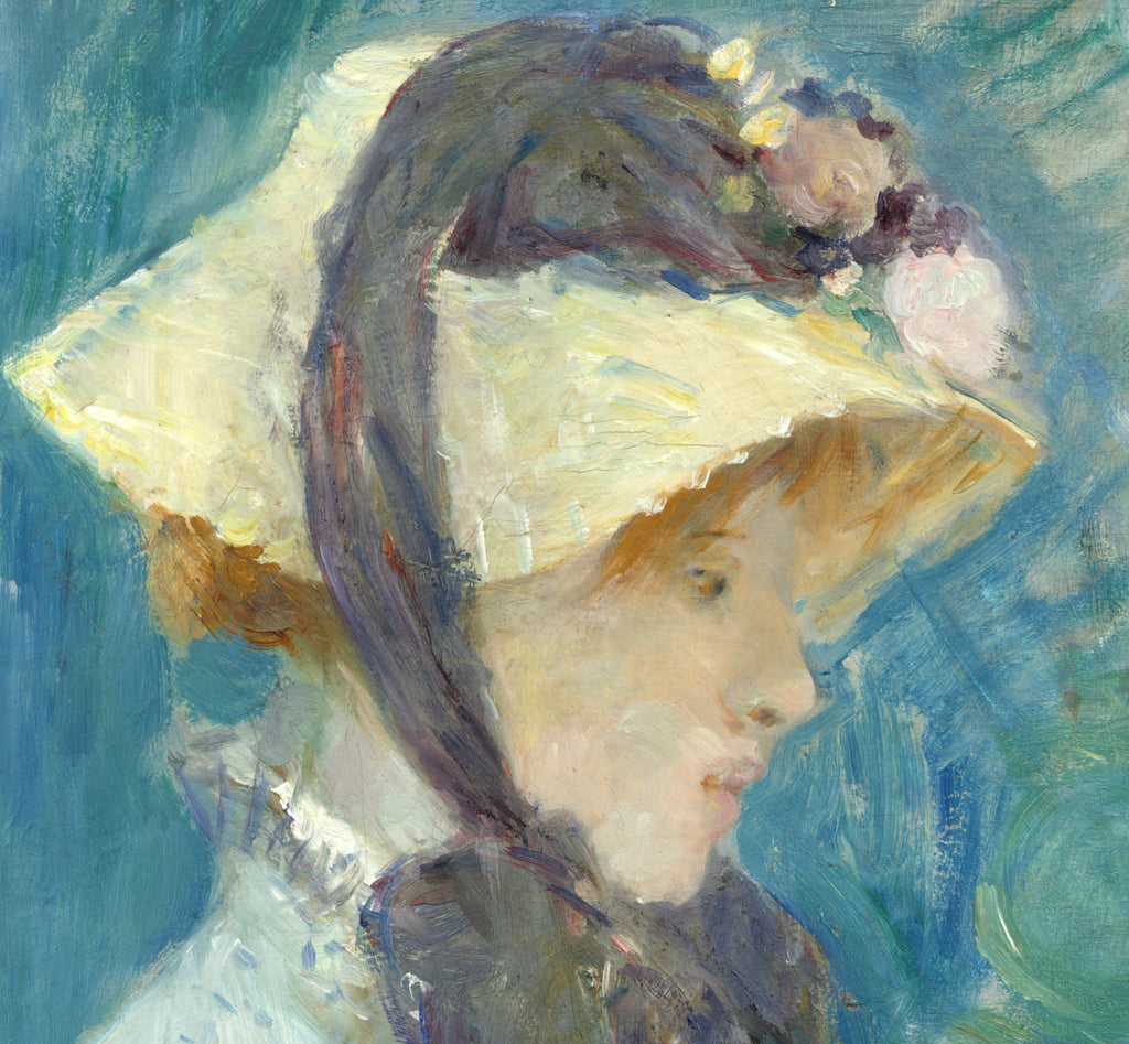 Berthe Morisot, French Fine Art Print : Young Woman with a Straw Hat