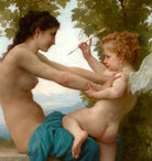 William-Adolphe Bouguereau, Fine Art Print : Young Girl Fighting Eros