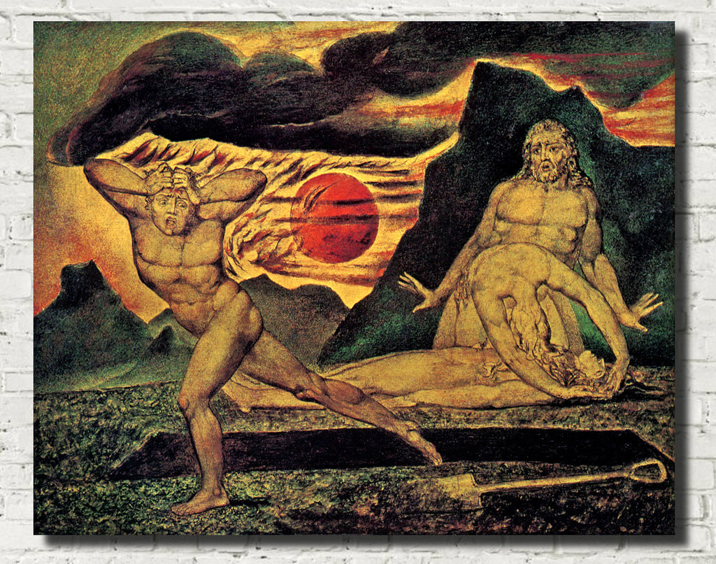 William Blake Fine Art Print, Abel Found by Adam