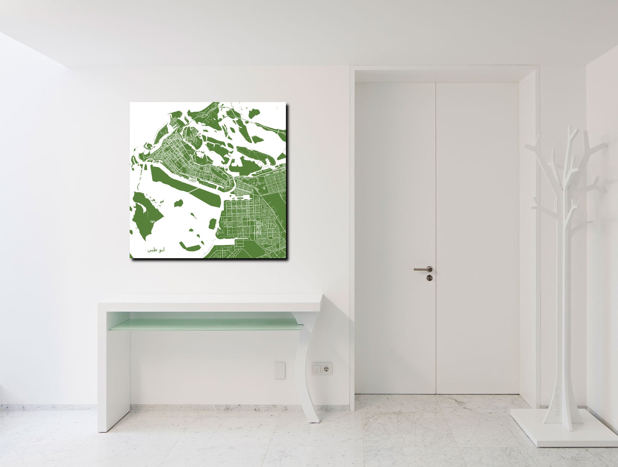 Abu Dhabi City Street Map Print Custom Wall Map Poster - OnTrendAndFab