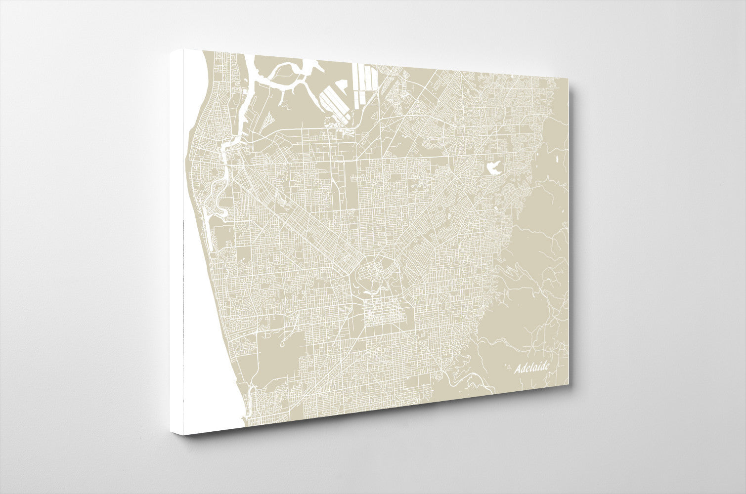 Adelaide City Street Map Print Feature Wall Art Poster