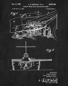 Aircraft Blueprint Art Engine Hoist Patent Print Wall Art Poster