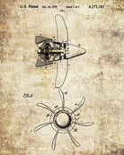Aircraft Propeller Blueprint Aircraft Patent Print Airplane Poster
