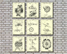 Aircraft Patent Prints Set 9 Flying Posters Pilot Gift