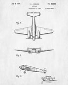 Aircraft Patent Art Blueprint Wall Art Poster - OnTrendAndFab