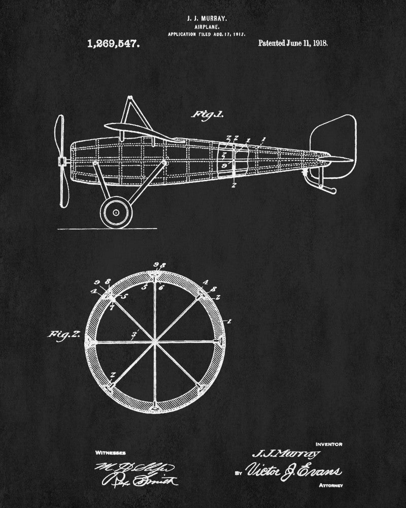 Asc Blueprints Vintage Airplane Blueprint