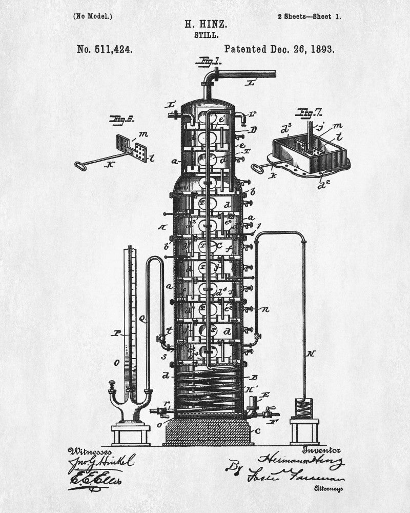 Alcohol Still Patent Moonshine Print Wall Art Poster - OnTrendAndFab