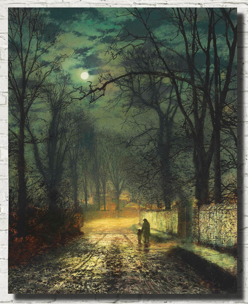 John Atkinson Grimshaw Fine Art Print: A Moonlit Lane