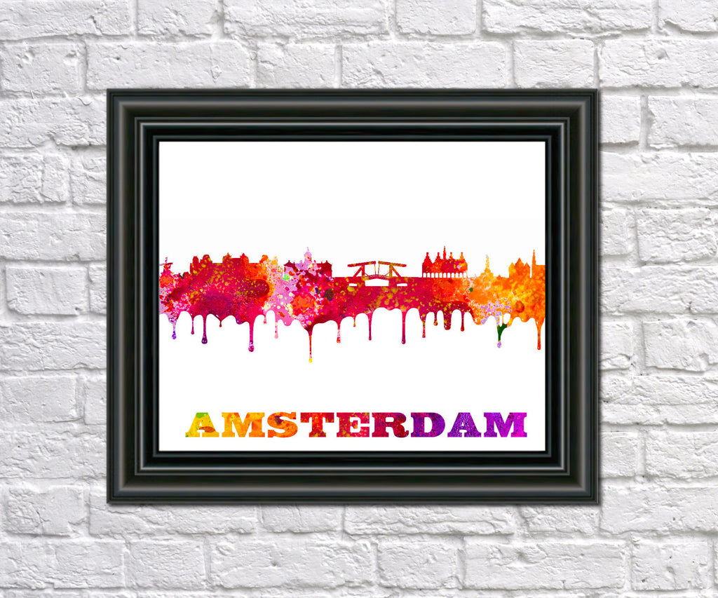 Amsterdam Print City Skyline Wall Art Poster - OnTrendAndFab