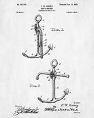 Anchor Blueprint Art Nautical Patent Print Sailing Poster - OnTrendAndFab