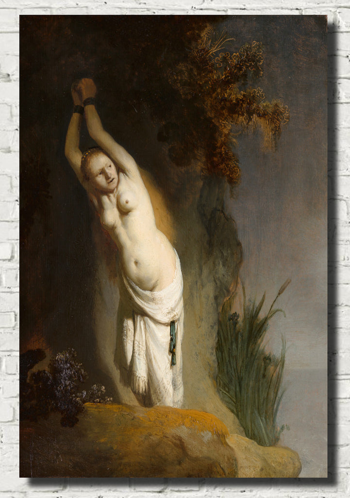 Rembrandt Fine Art Print, Andromeda Chained to the Rocks