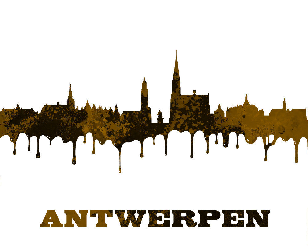 Antwerp Print City Skyline Wall Art Poster Belgium - OnTrendAndFab