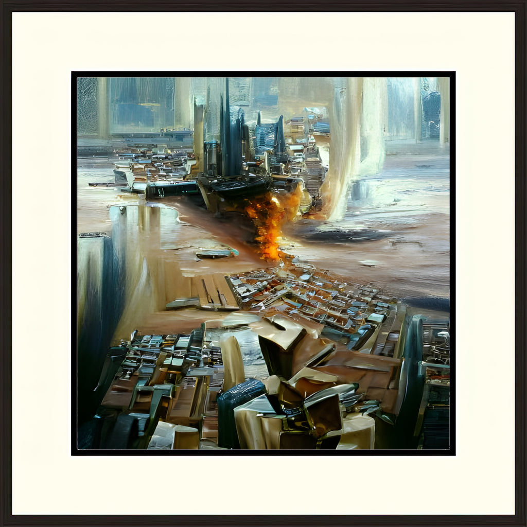 Apartment City Ruins, Framed Abstract Fine Art Print