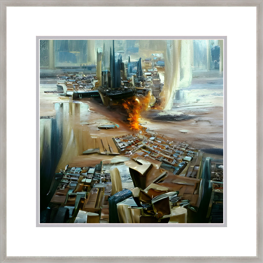 Apartment City Ruins, Framed Abstract Fine Art Print