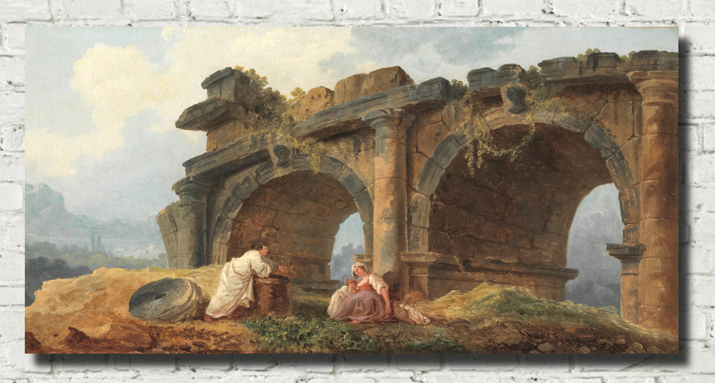 Hubert Robert Fine Art Print, Arches in Ruins
