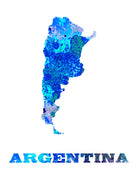 Argentina Map Print Outline Wall Map of Argentina