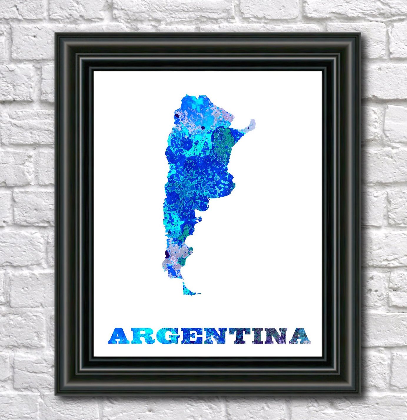 Argentina Map Print Outline Wall Map of Argentina