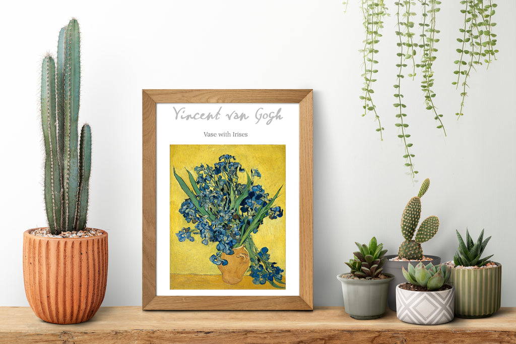 Vincent Van Gogh Exhibition Poster, Vase with Irises