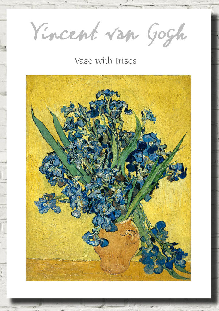 Vincent Van Gogh Exhibition Poster, Vase with Irises