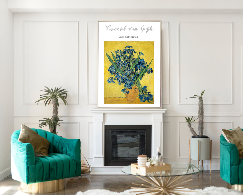 Vincent Van Gogh Exhibition Poster, Vase with Irises