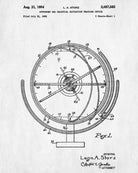 Astronomical Globe Blueprint Science Patent Print - OnTrendAndFab