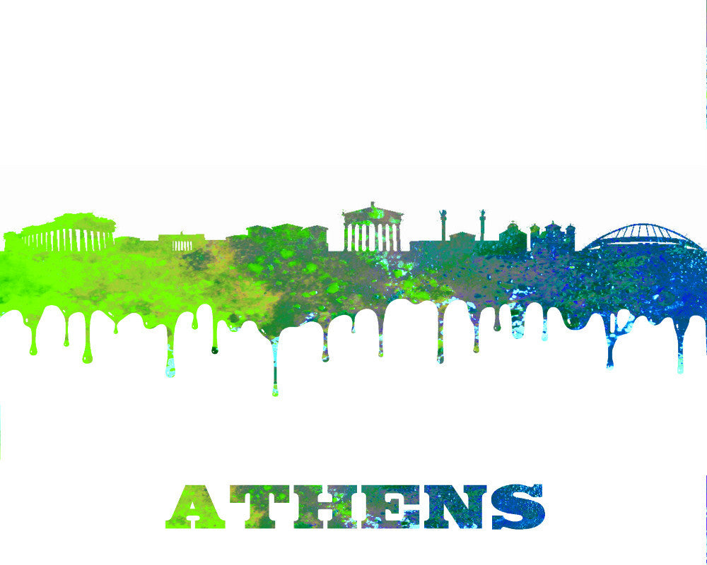 Athens Print City Skyline Wall Art Poster Greece - OnTrendAndFab