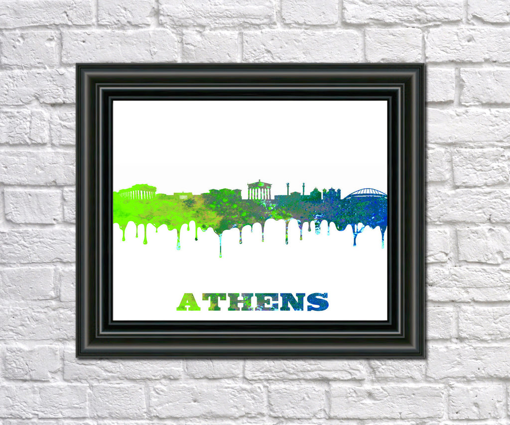 Athens Print City Skyline Wall Art Poster Greece - OnTrendAndFab