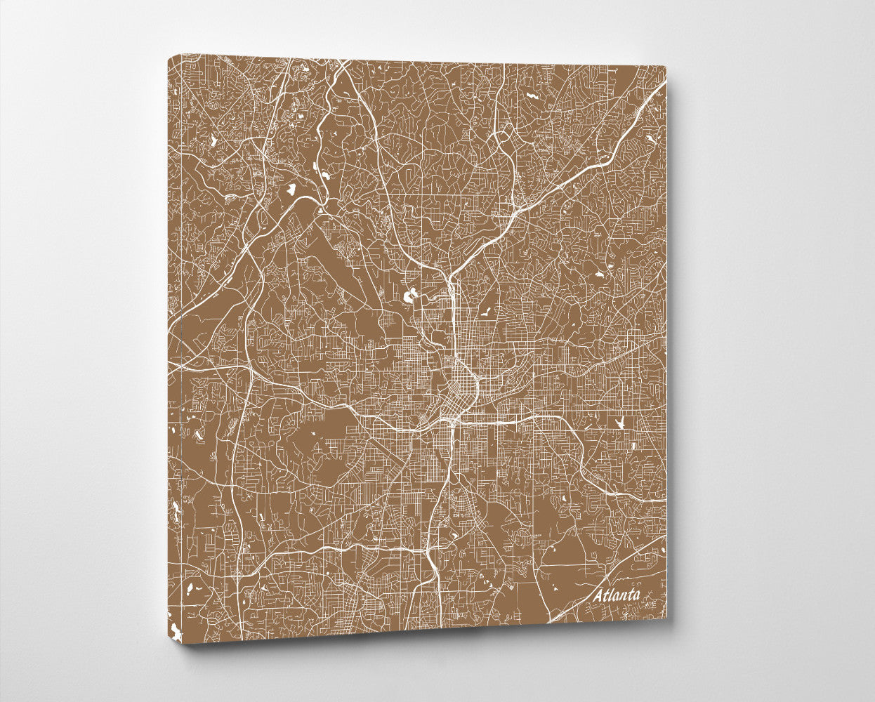 Atlanta, Georgia City Street Map Print Custom Wall Map – GalleryThane