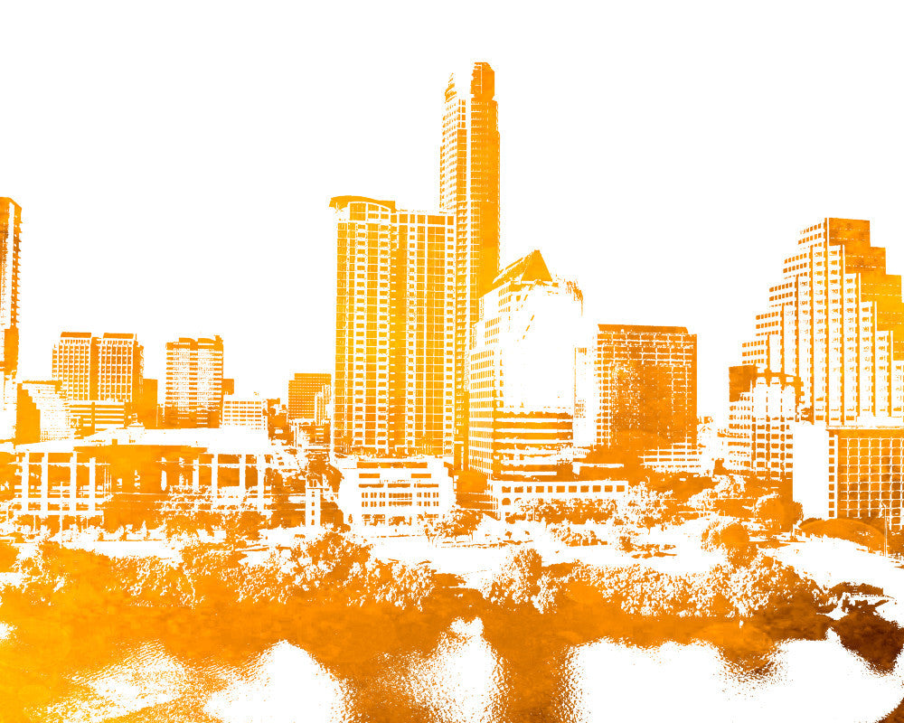 Austin Skyline Poster City Landscape Art Print Texas Home Decor - OnTrendAndFab
