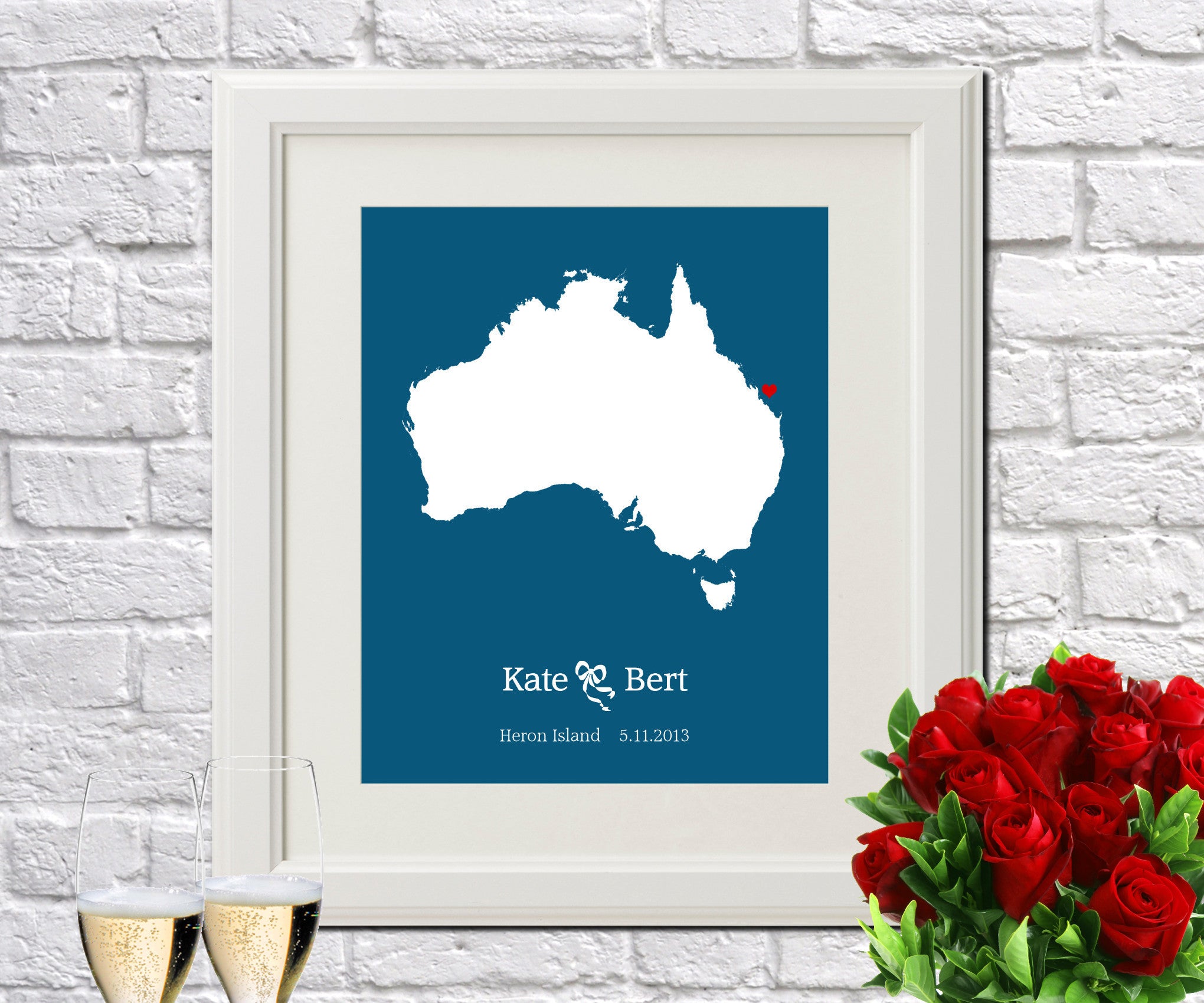 Australia Custom Wedding Engagement Art Print