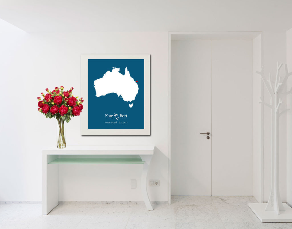 Australia Custom Wedding Engagement Art Print