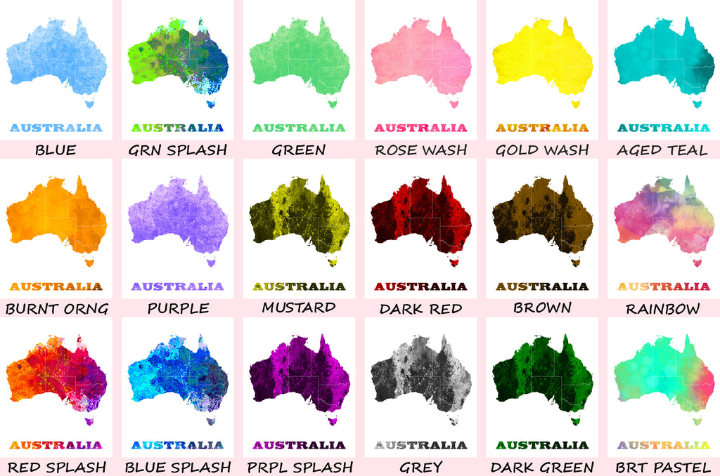 Australia Map Print Outline Wall Map of Australia