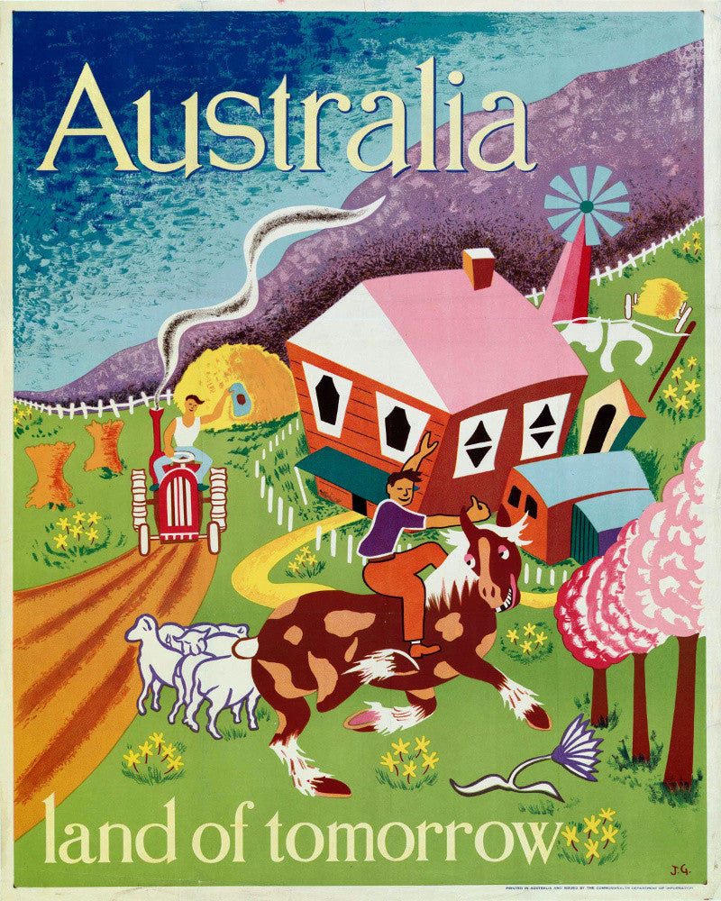 Australia Print Vintage Travel Poster Art - OnTrendAndFab