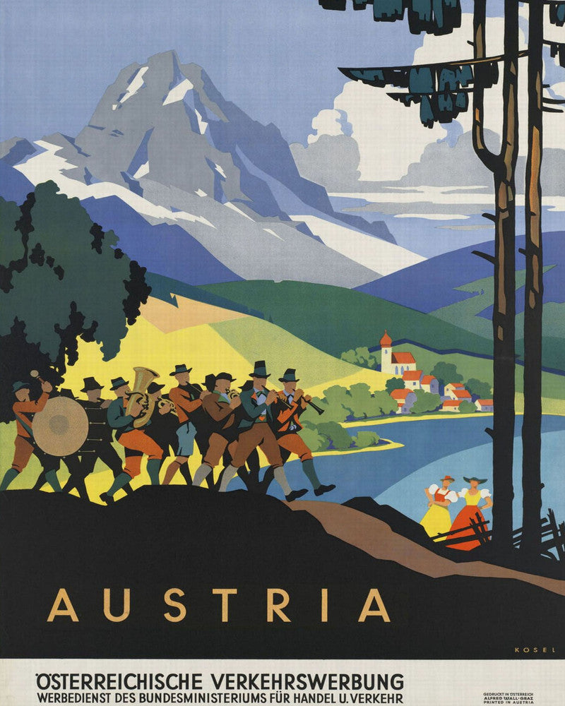 Austria Print Vintage Travel Poster Art - OnTrendAndFab