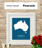 Australia Custom Wedding Engagement Art Print