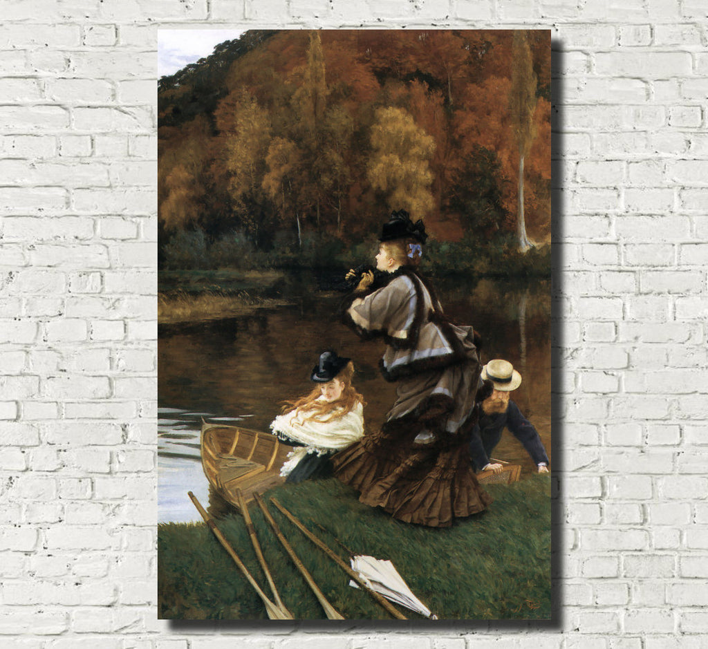 James Tissot Fine Art Print: Autumn on the Thames