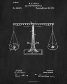 Scales Patent Print Balance Blueprint Legal Poster - OnTrendAndFab