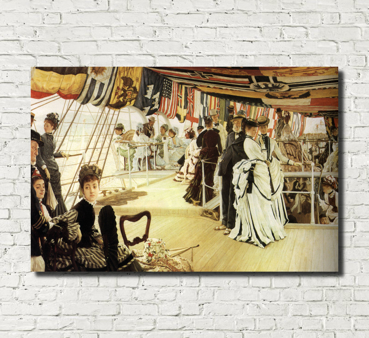 James Tissot Fine Art Print: Ball on Shipboard