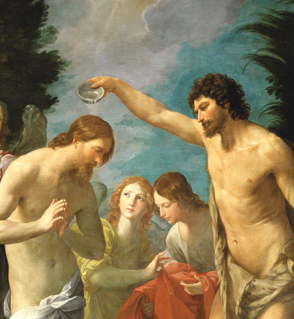 Guido Reni Fine Art Figure Print : Baptism of Christ